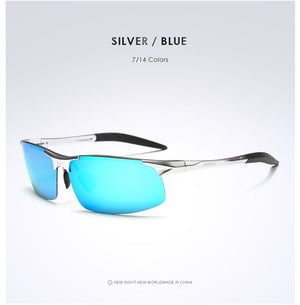 AORON Driving Polaroid Sun Glasses Aluminum Frame Sports Sunglasses Men Polarized Driver Retro UV400 Anti-glare Goggles