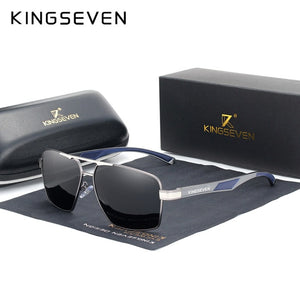 KINGSEVEN Aluminum Men's Sunglasse Polarized Lens Brand Red Design Temples Sun glasses Coating Mirror Glasses Oculos de sol 7719