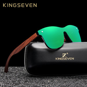 KINGSEVEN Natural Wooden Sunglasses Men Polarized Fashion Sun Glasses Original Wood Oculos de sol masculino