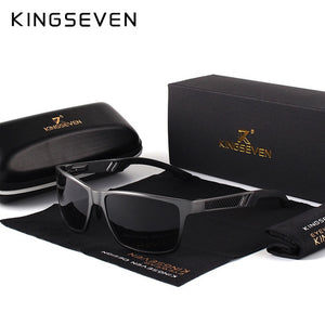 KINGSEVEN Men Polarized Sunglasses Aluminum Magnesium Sun Glasses Driving Glasses Rectangle Shades For Men Oculos masculino Male