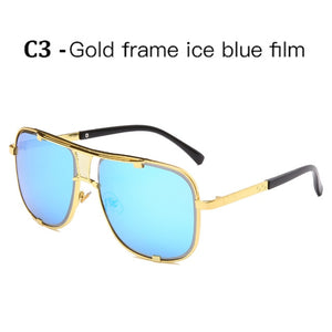 Classic Oversized Men Sunglasses Luxury Brand Women mach one Sun Glasses Square retro Oculos de sol Male UV400 Mirror Eyewear